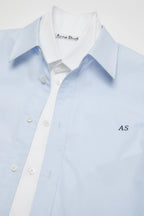 Layered Poplin Button-Up Shirt