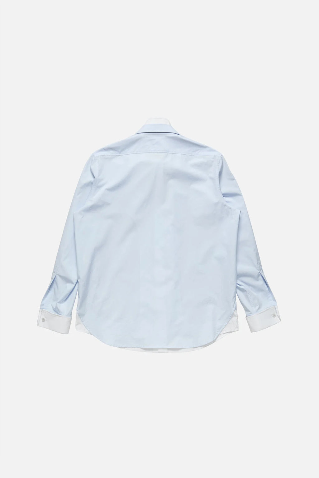 Layered Poplin Button-Up Shirt