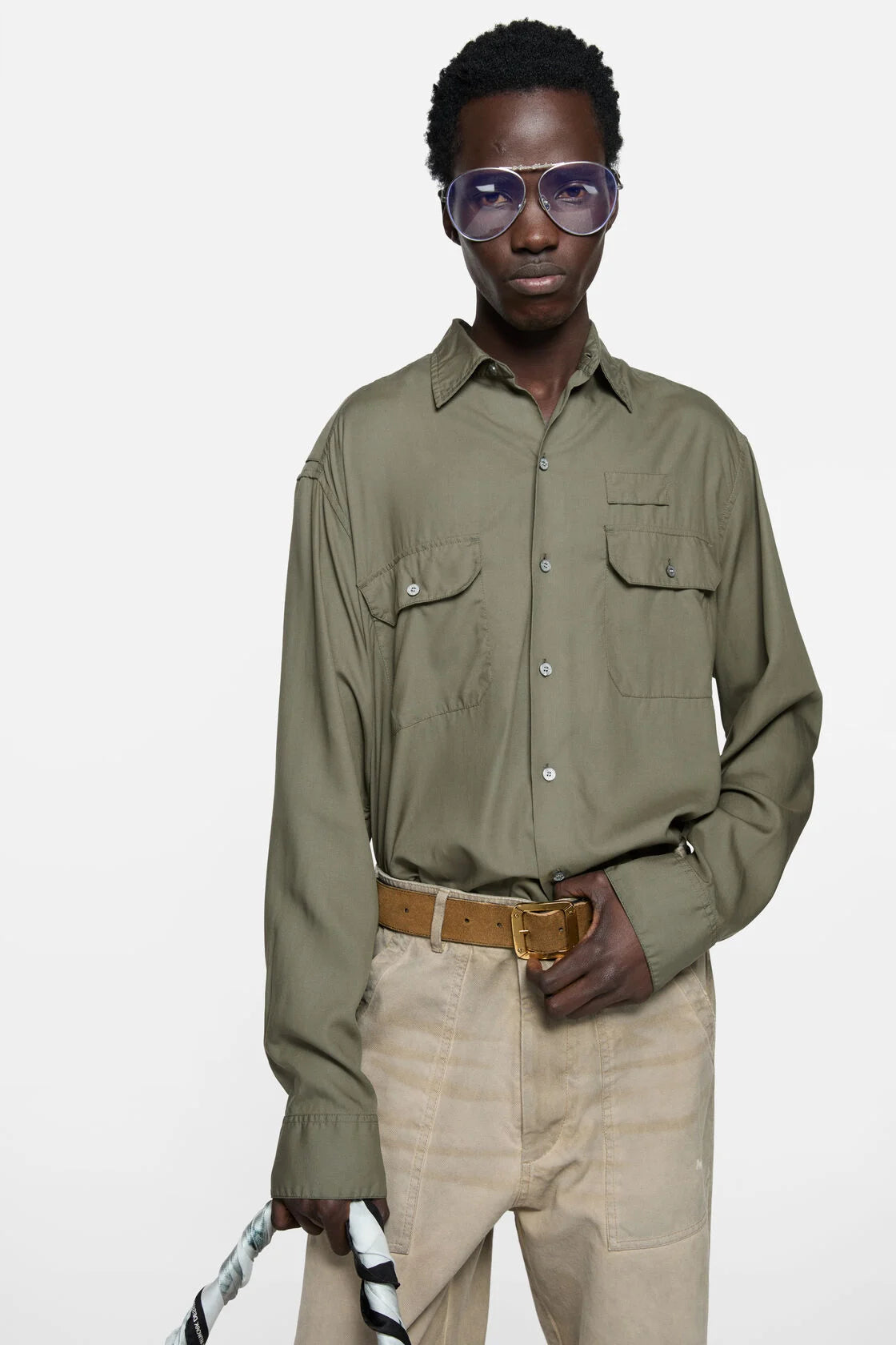 Button-Up Shirt With Logo