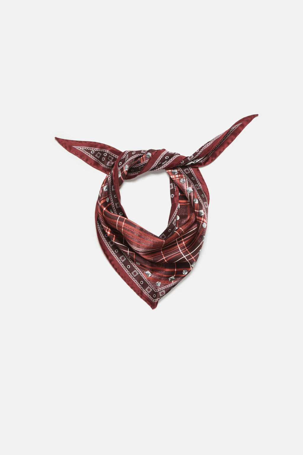 Checkered Silk Bandana