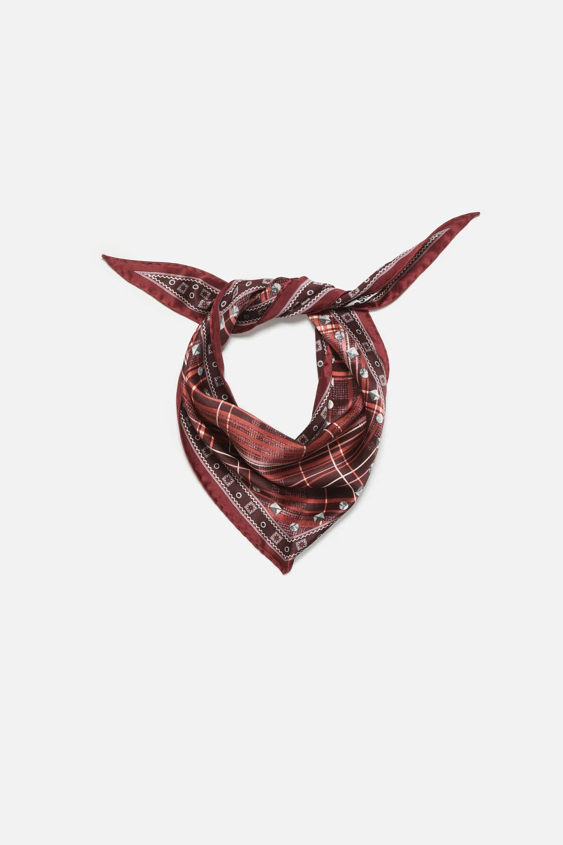 Checkered Silk Bandana