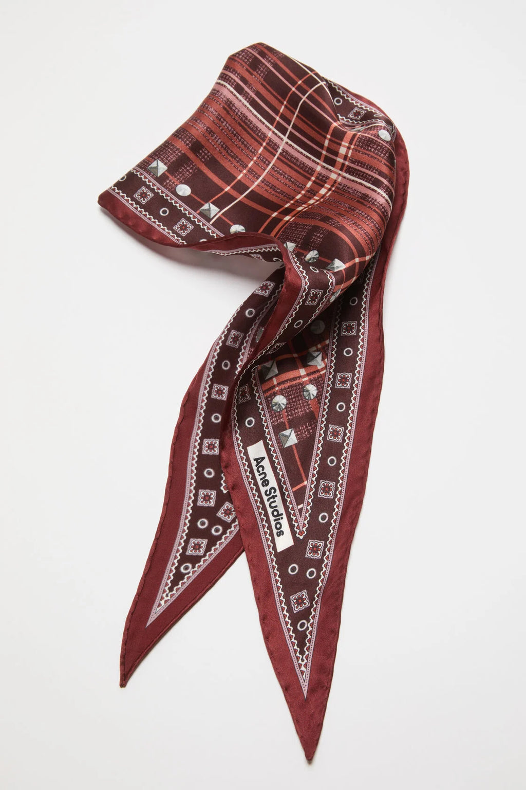 Checkered Silk Bandana