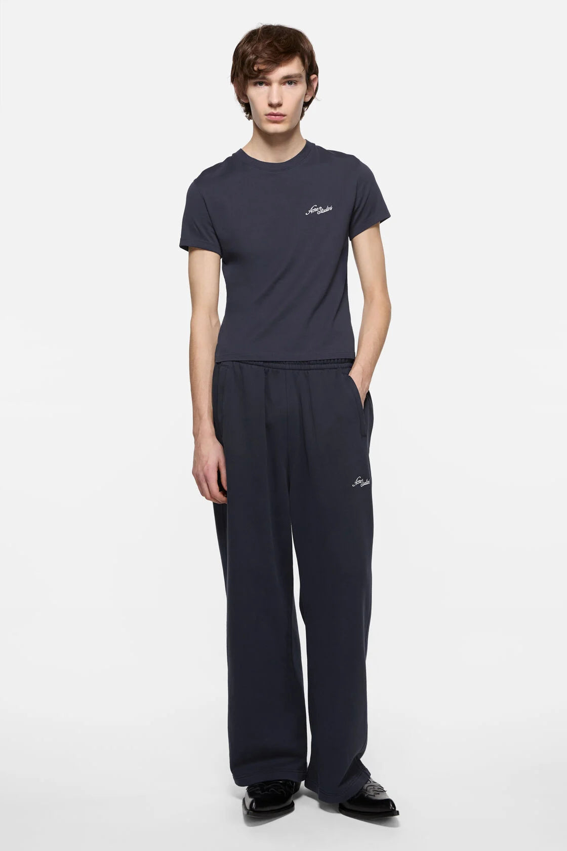 Jersey T-Shirt With Logo Dark Navy