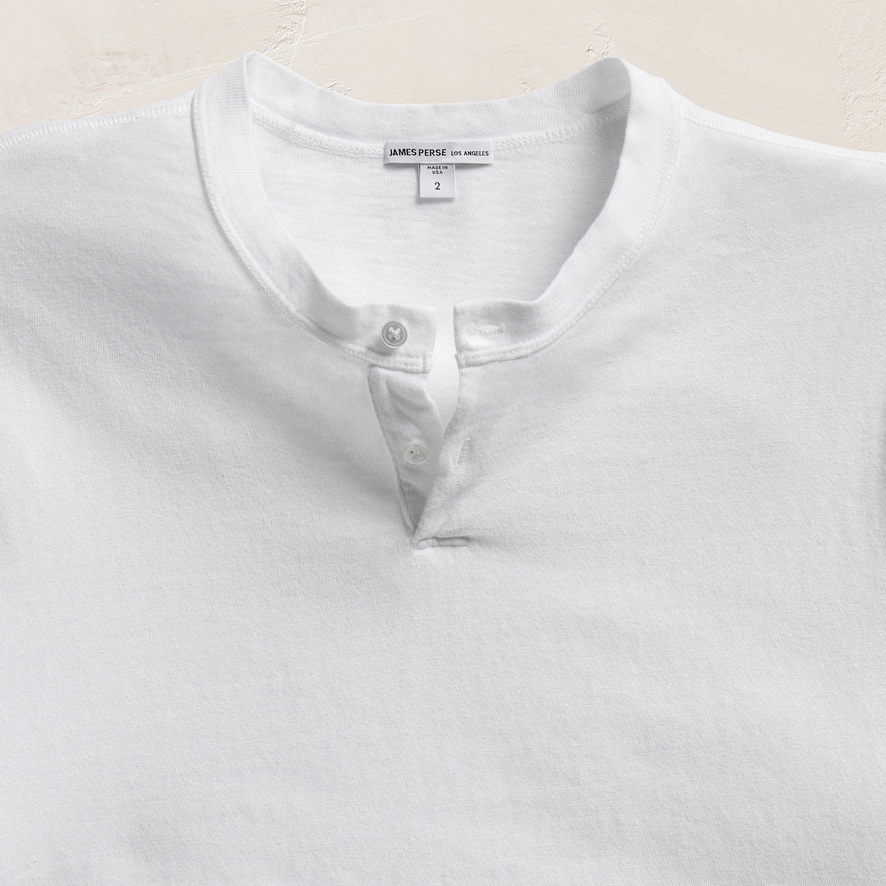 Natural Slub Jersey S/S Henley