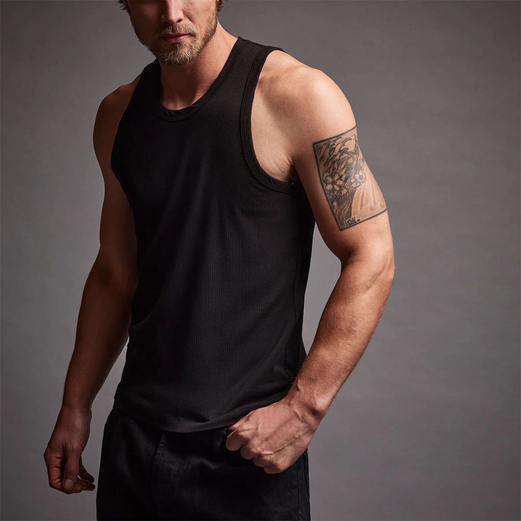 Mens Ribbed Tank