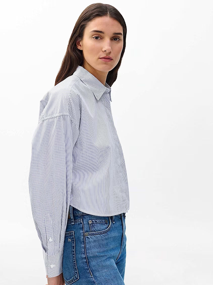 Marin Cropped Striped Shirt