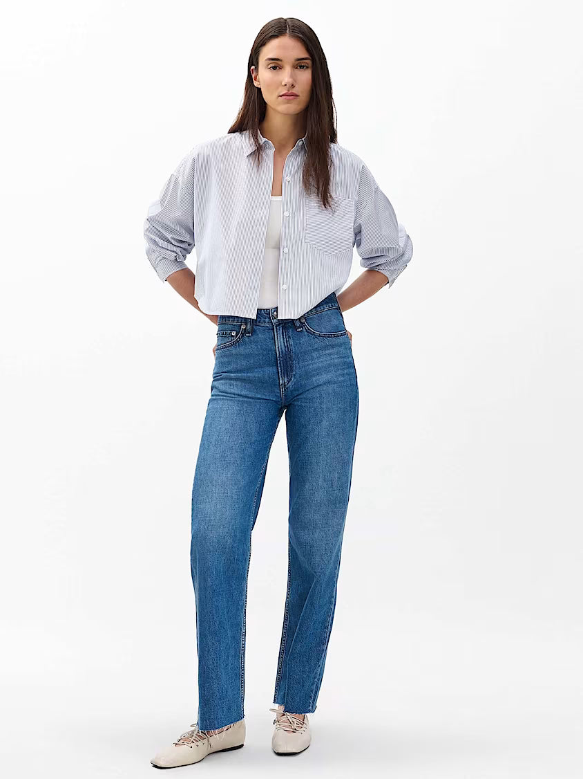 Marin Cropped Striped Shirt