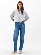 Marin Cropped Striped Shirt