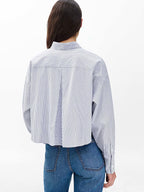 Marin Cropped Striped Shirt