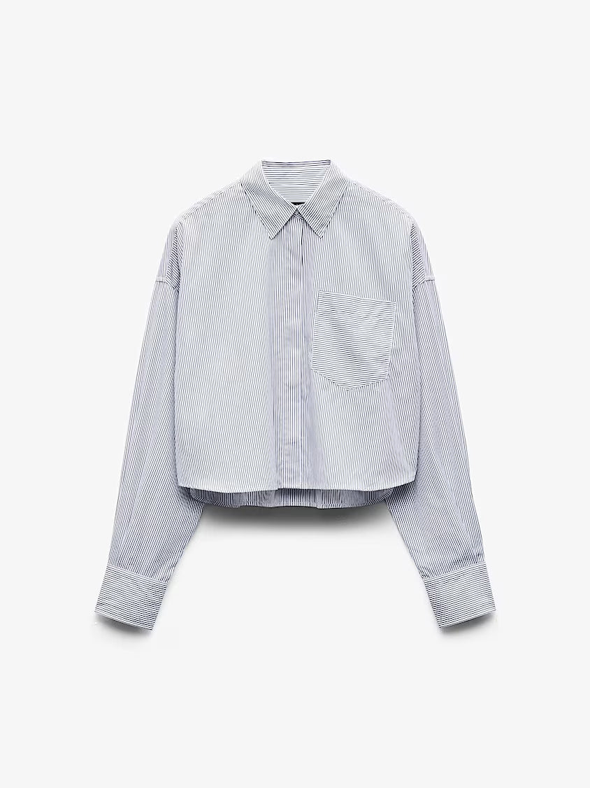 Marin Cropped Striped Shirt