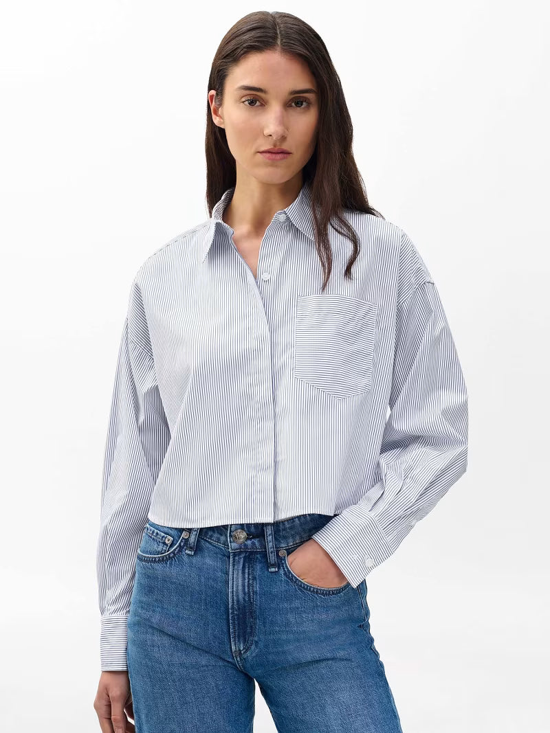 Marin Cropped Striped Shirt