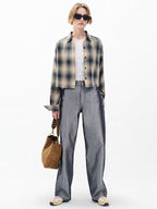 Marin Cropped Plaid Shirt