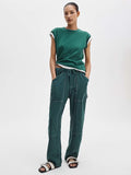 Distreesed Washed Kelly Boxy Tee