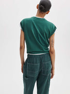 Distreesed Washed Kelly Boxy Tee