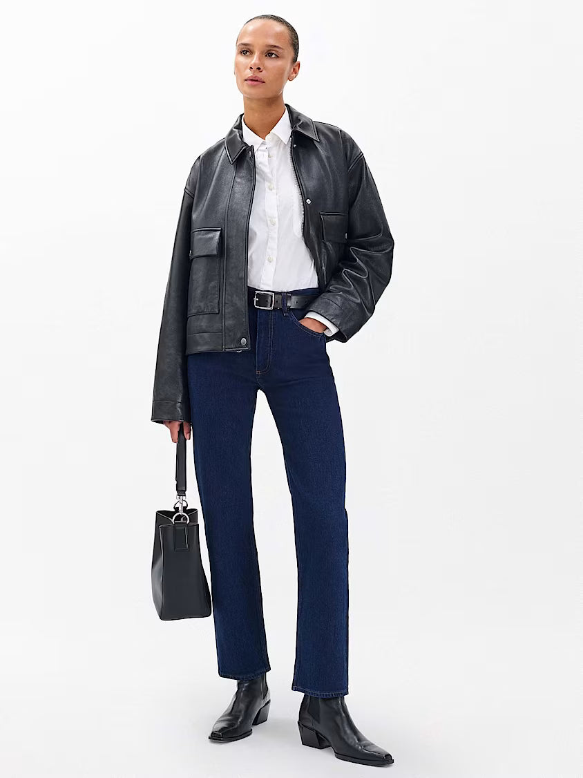 Harlow Mid Rise Ankle Straight