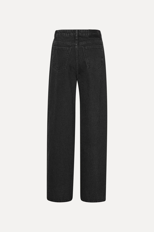 Button Detail Wide Jeans