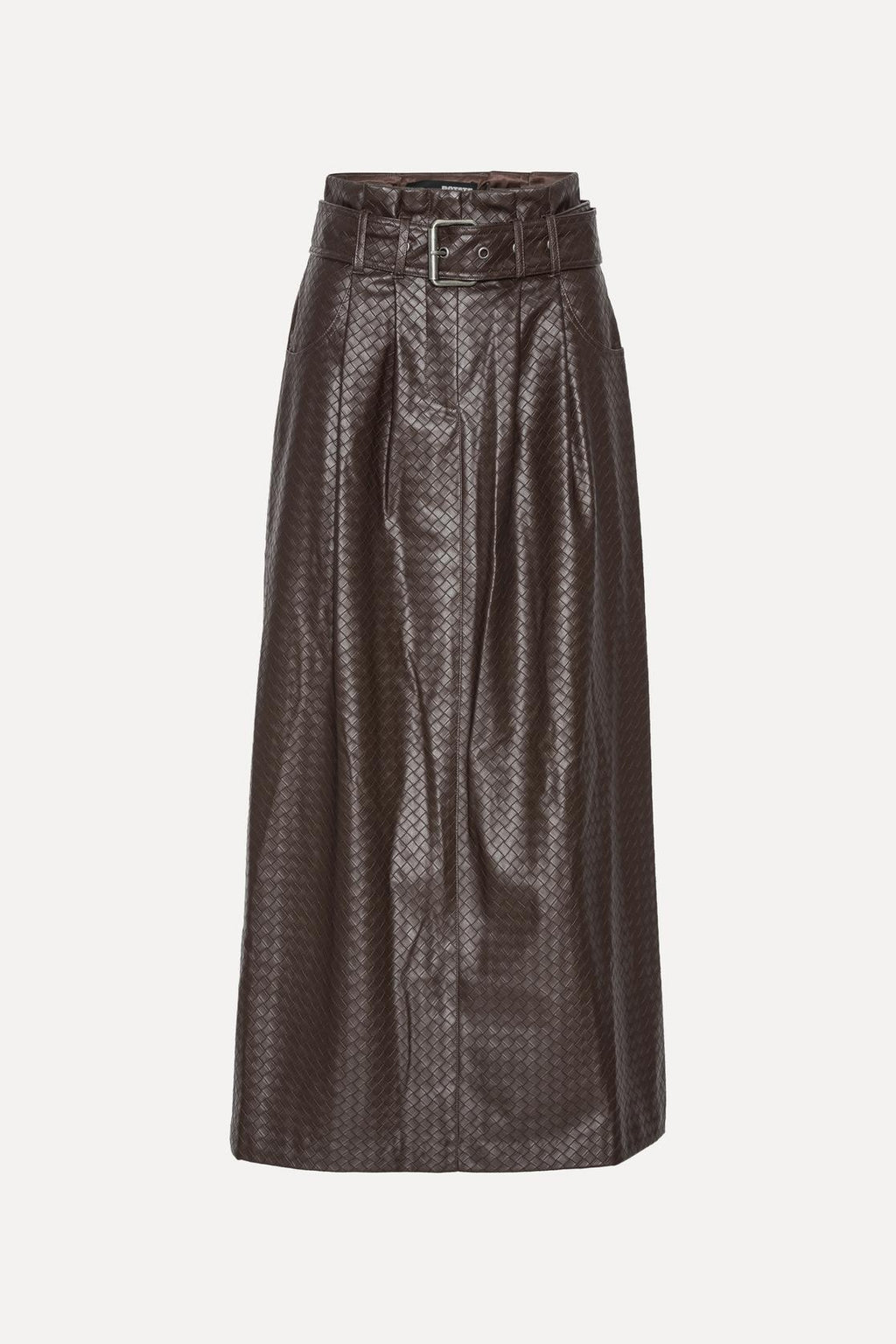 Midi Paper Waist Skirt