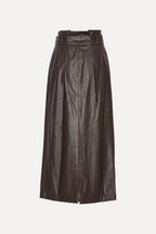 Midi Paper Waist Skirt