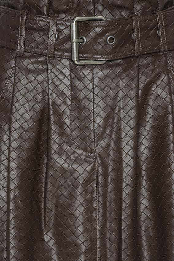 Midi Paper Waist Skirt