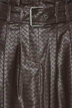 Midi Paper Waist Skirt