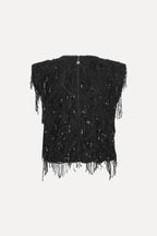 Sequins Sleeveless Top