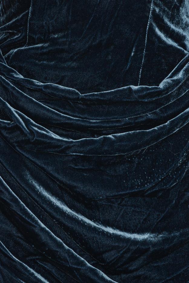 Silk Velvet Slit Dress