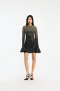 Beaded Ls Mini Dress