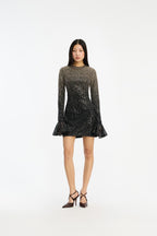 Beaded Ls Mini Dress