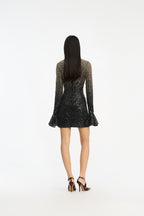 Beaded Ls Mini Dress