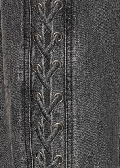 Denim Laced Leg Pants
