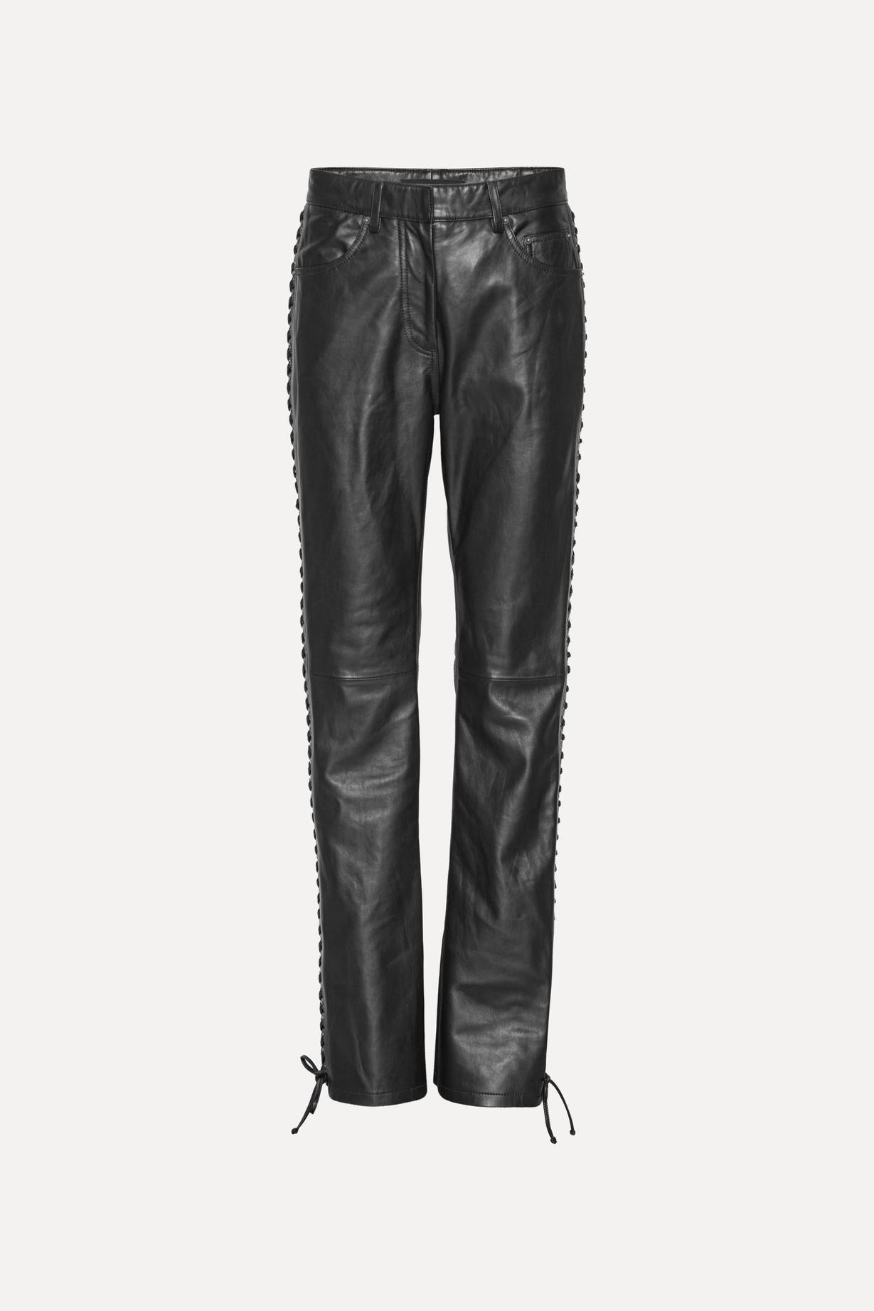 Laced Leather Pants
