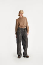 Denim Laced Leg Pants