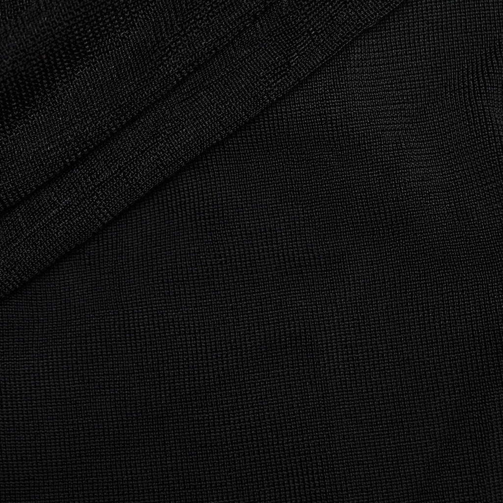 BLACK DRAPED KNIT TOP