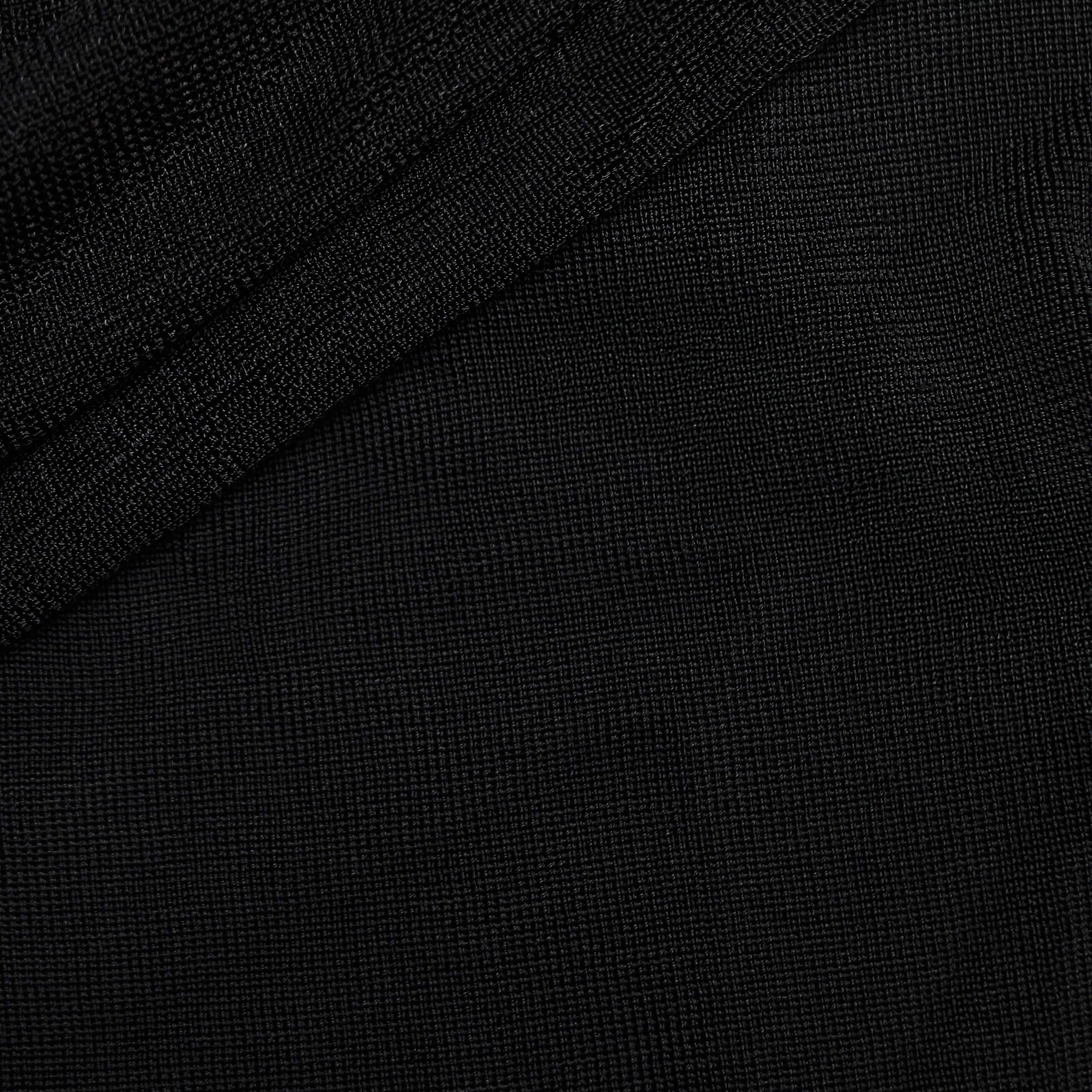 BLACK DRAPED KNIT TOP