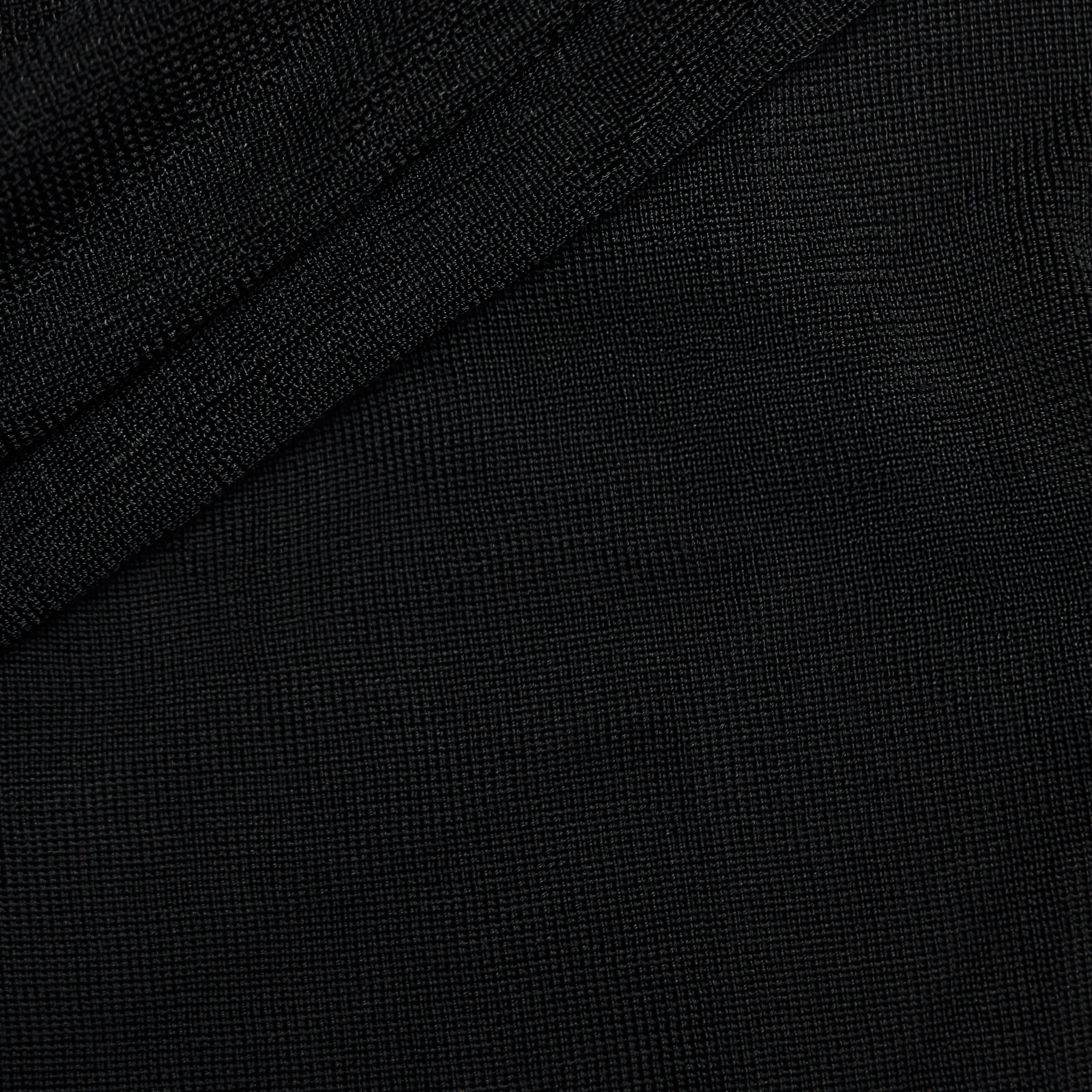 BLACK DRAPED KNIT TOP