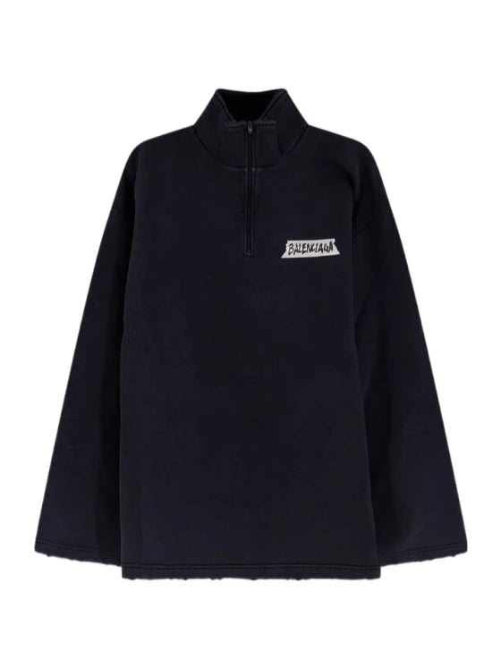High Neck Zip Sweat