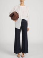 The Slim Palazzo Trouser - Cuffed