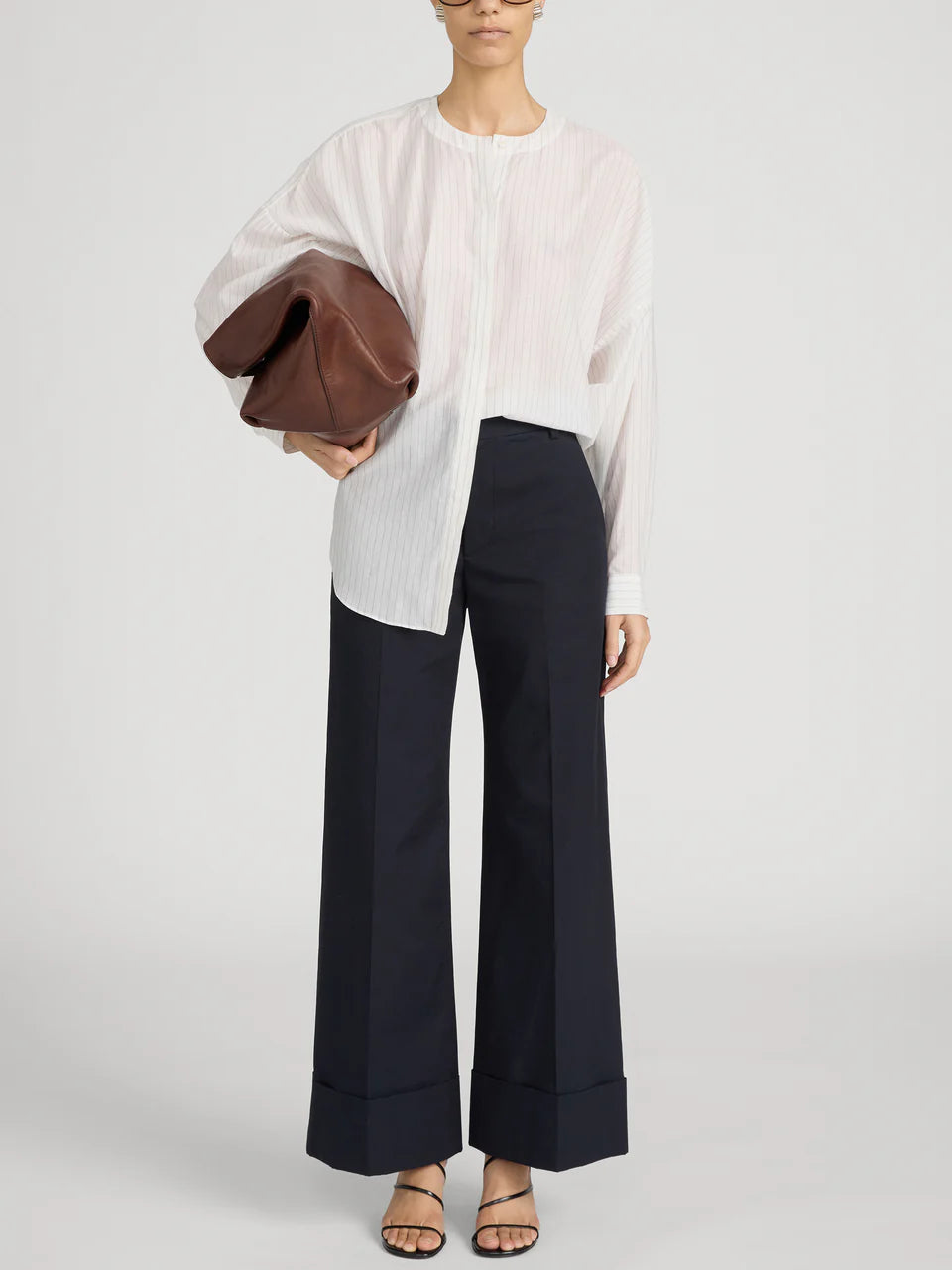 The Slim Palazzo Trouser - Cuffed