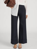 The Slim Palazzo Trouser - Cuffed