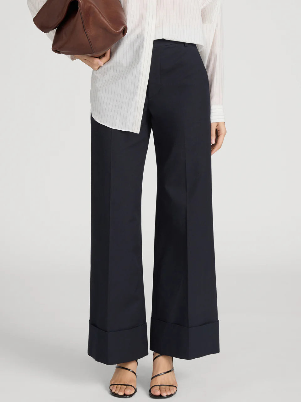 The Slim Palazzo Trouser - Cuffed