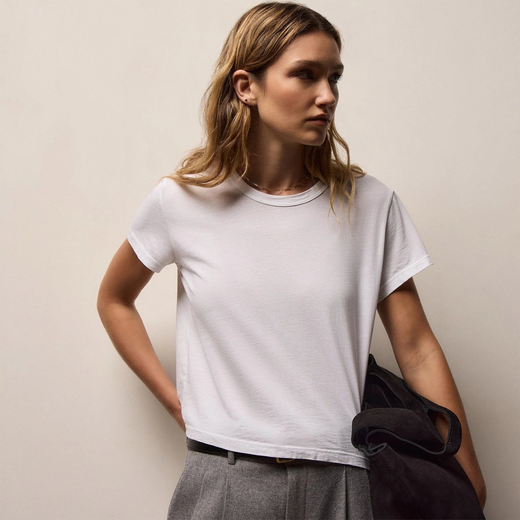 Shrunken Crew Neck S/S Tee