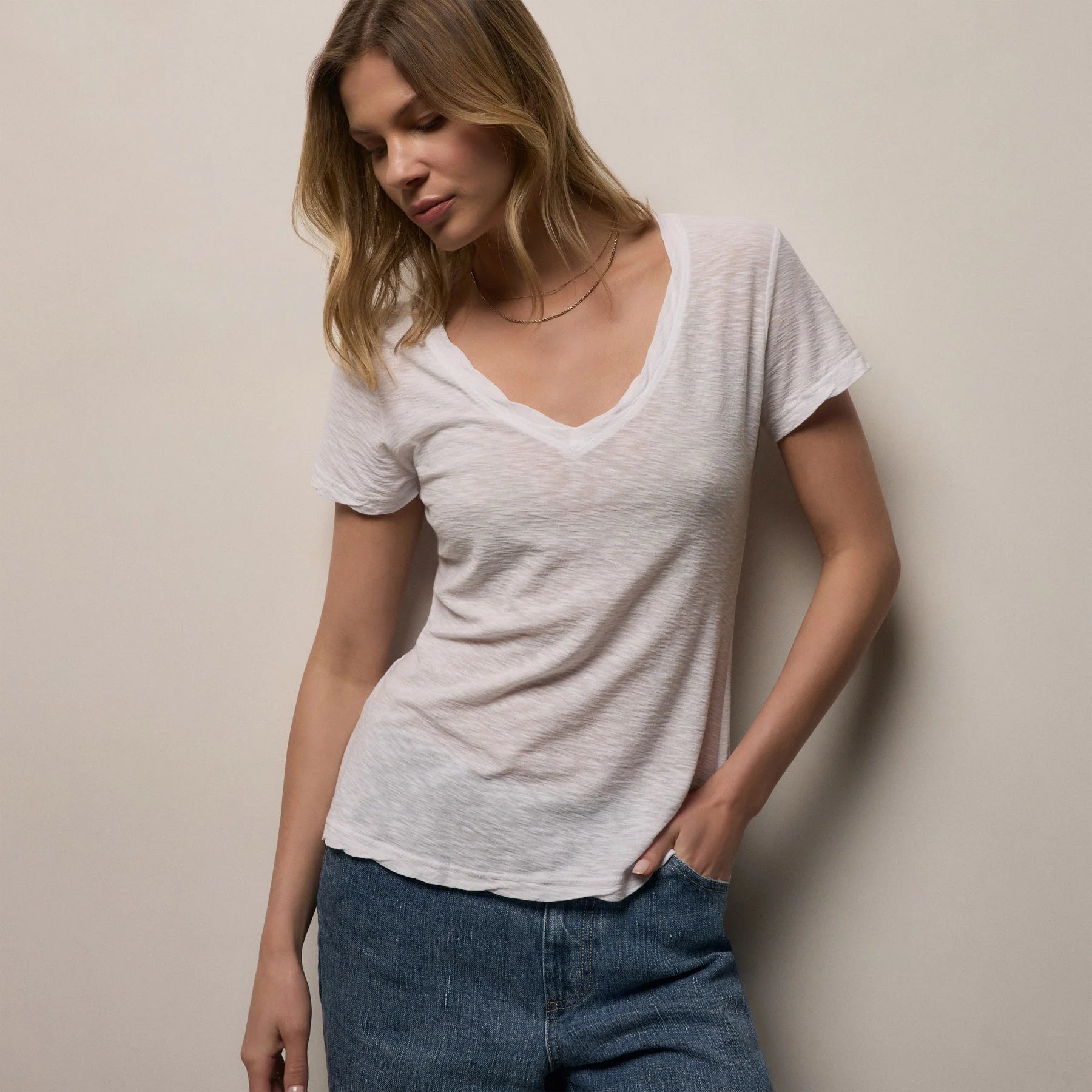 Casual Tee W/Reverse Binding