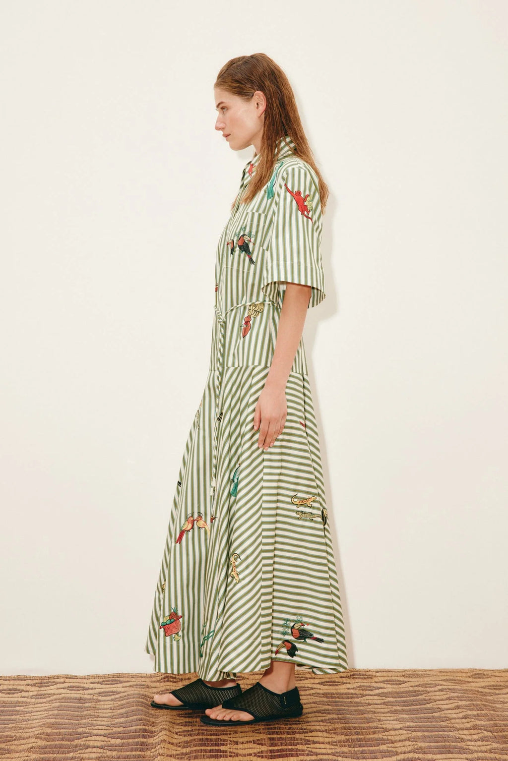 Bisou Embroidered Shirtdress