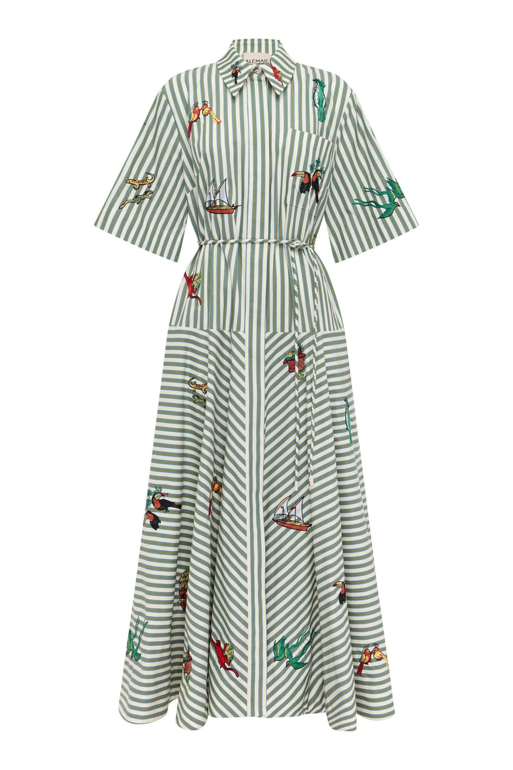 Bisou Embroidered Shirtdress