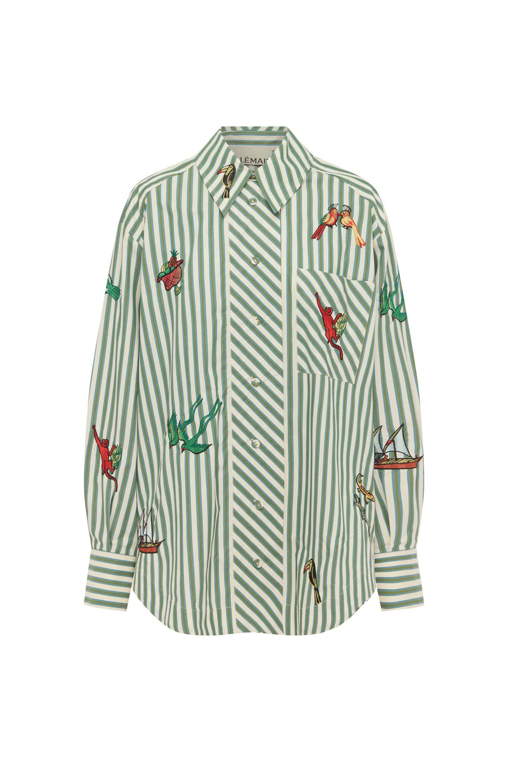 Bisou Embroidered Long Sleeve Shirt