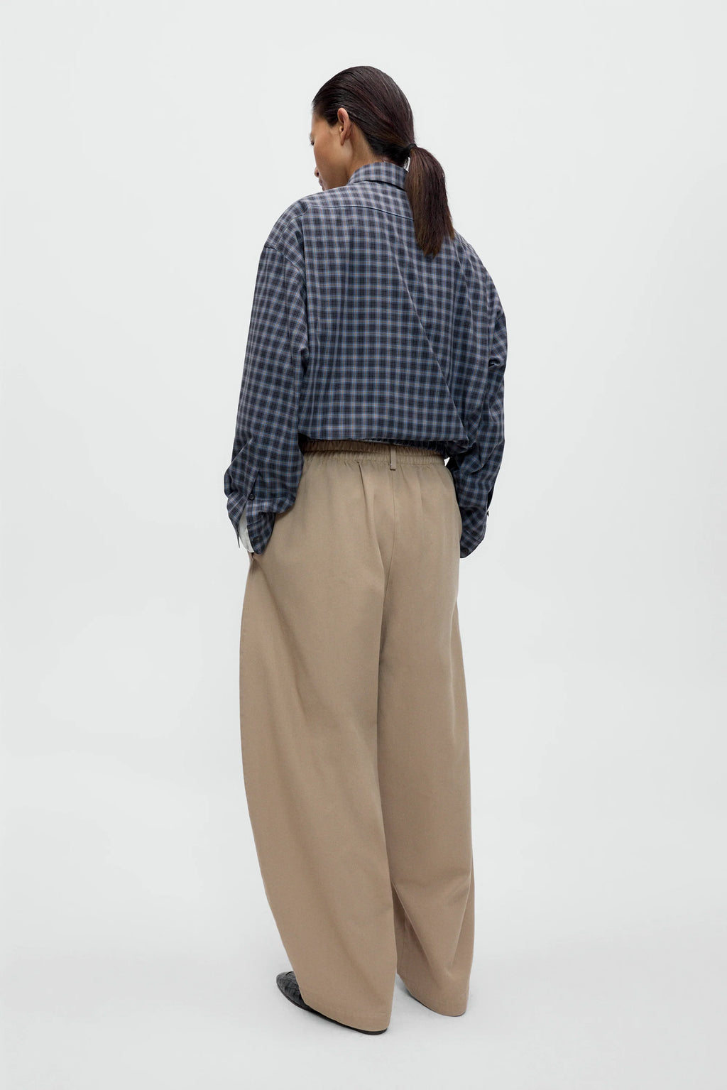 Cotton Curved Pants