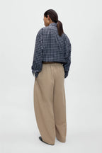 Cotton Curved Pants