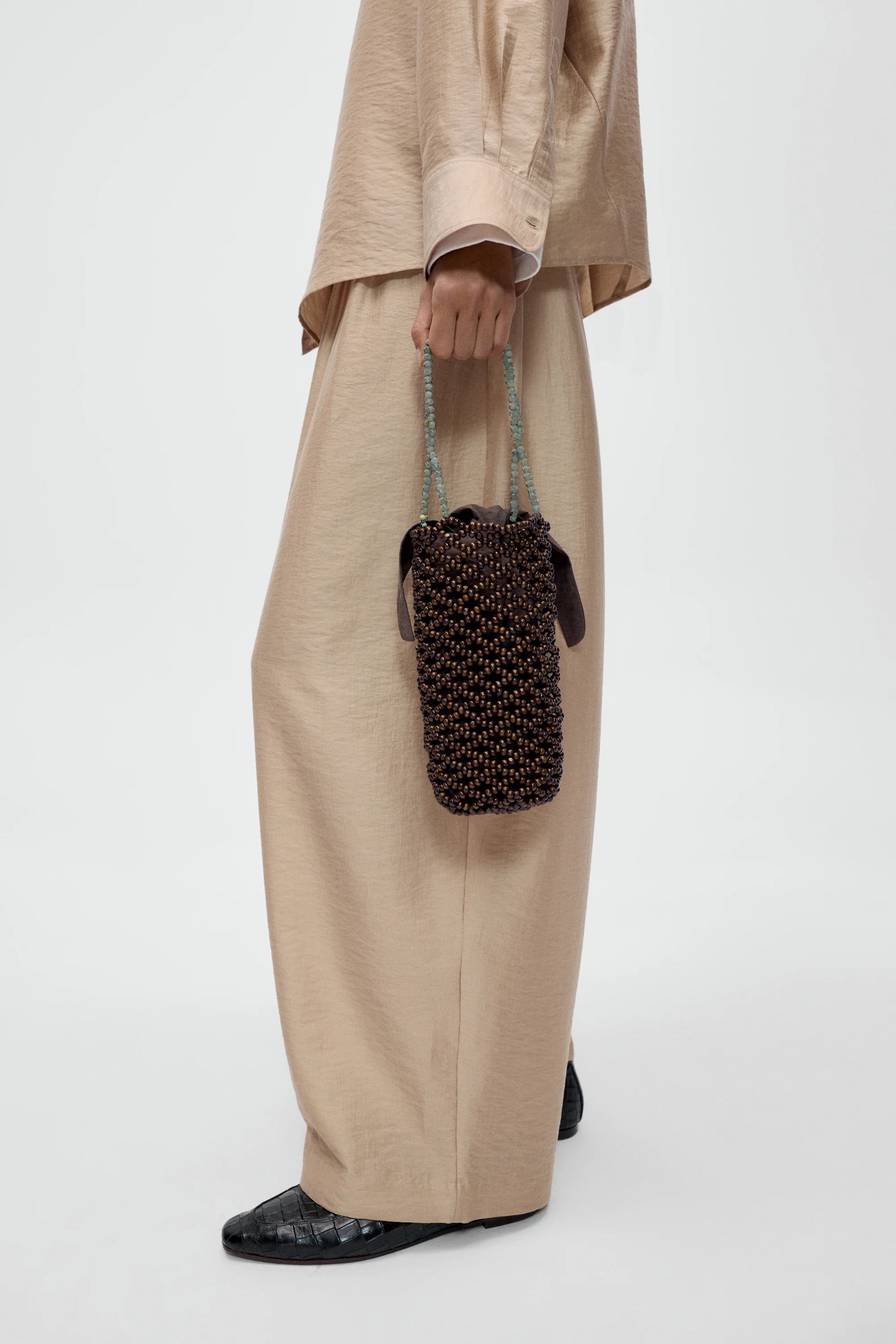 Wooden Beaded Bag