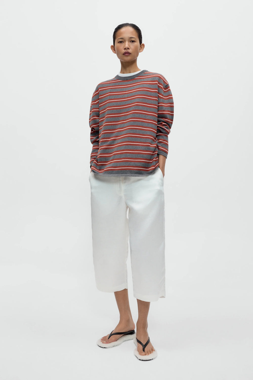 Organic Cotton Striped LS Tee