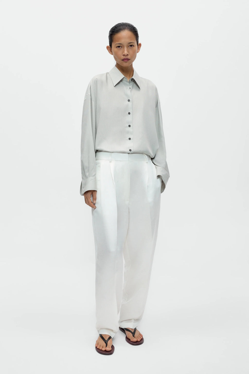 Pinstriped Oversized Shirt